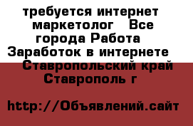 требуется интернет- маркетолог - Все города Работа » Заработок в интернете   . Ставропольский край,Ставрополь г.